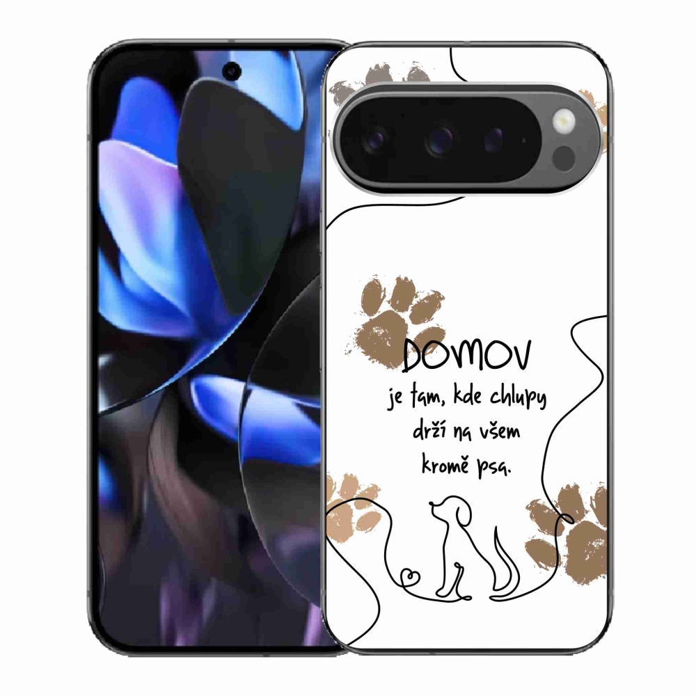 Gelový kryt mmCase na Google Pixel 9 Pro - psí motiv bílé pozadí