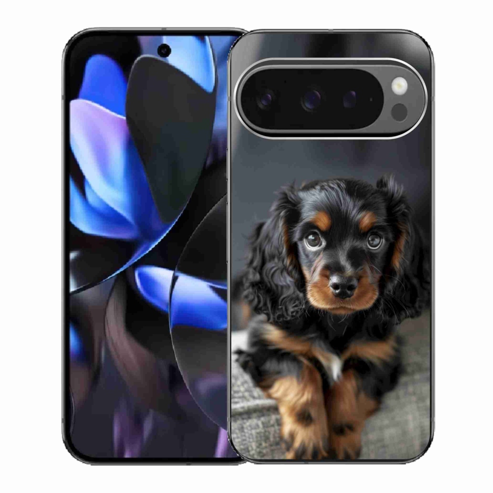 Gelový kryt mmCase na Google Pixel 9 Pro - roztomilý dlouhosrstý jezevčík