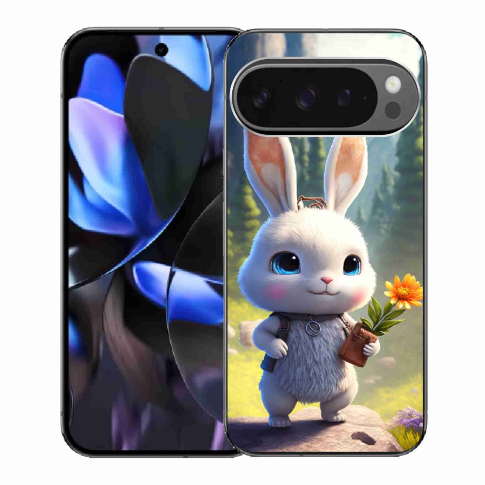 Gelový kryt mmCase na Google Pixel 9 Pro - roztomilý králíček