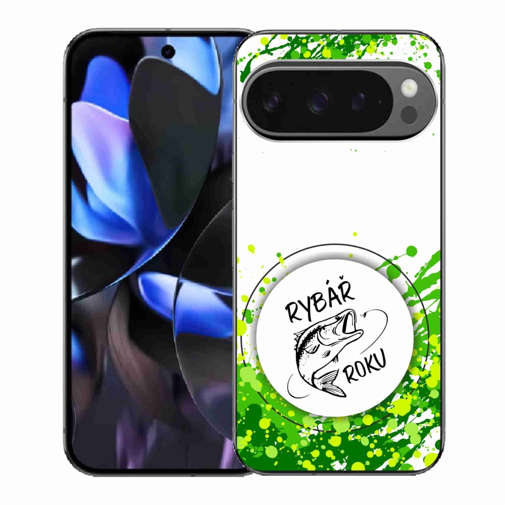 Gelový kryt mmCase na Google Pixel 9 Pro - rybář roku bílé pozadí