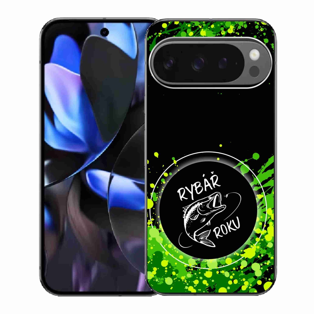 Gelový kryt mmCase na Google Pixel 9 Pro - rybář roku černé pozadí