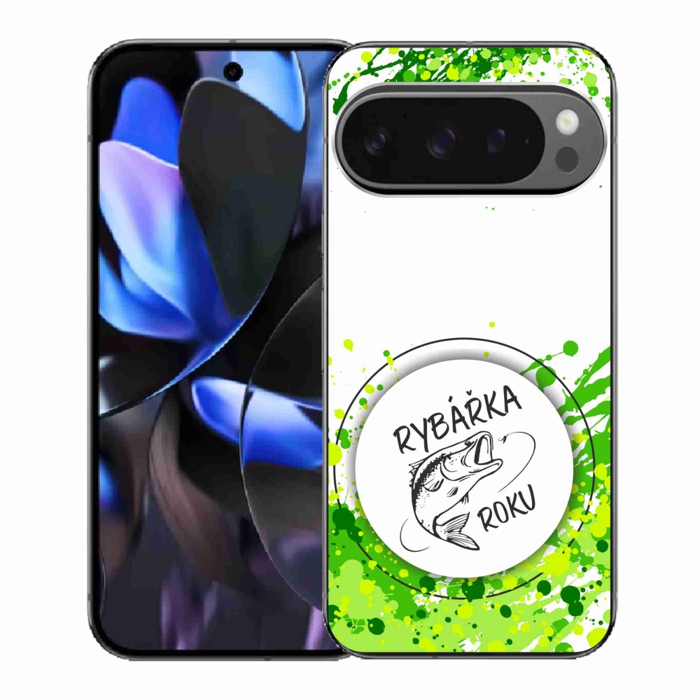 Gelový kryt mmCase na Google Pixel 9 Pro - rybářka roku bílé pozadí