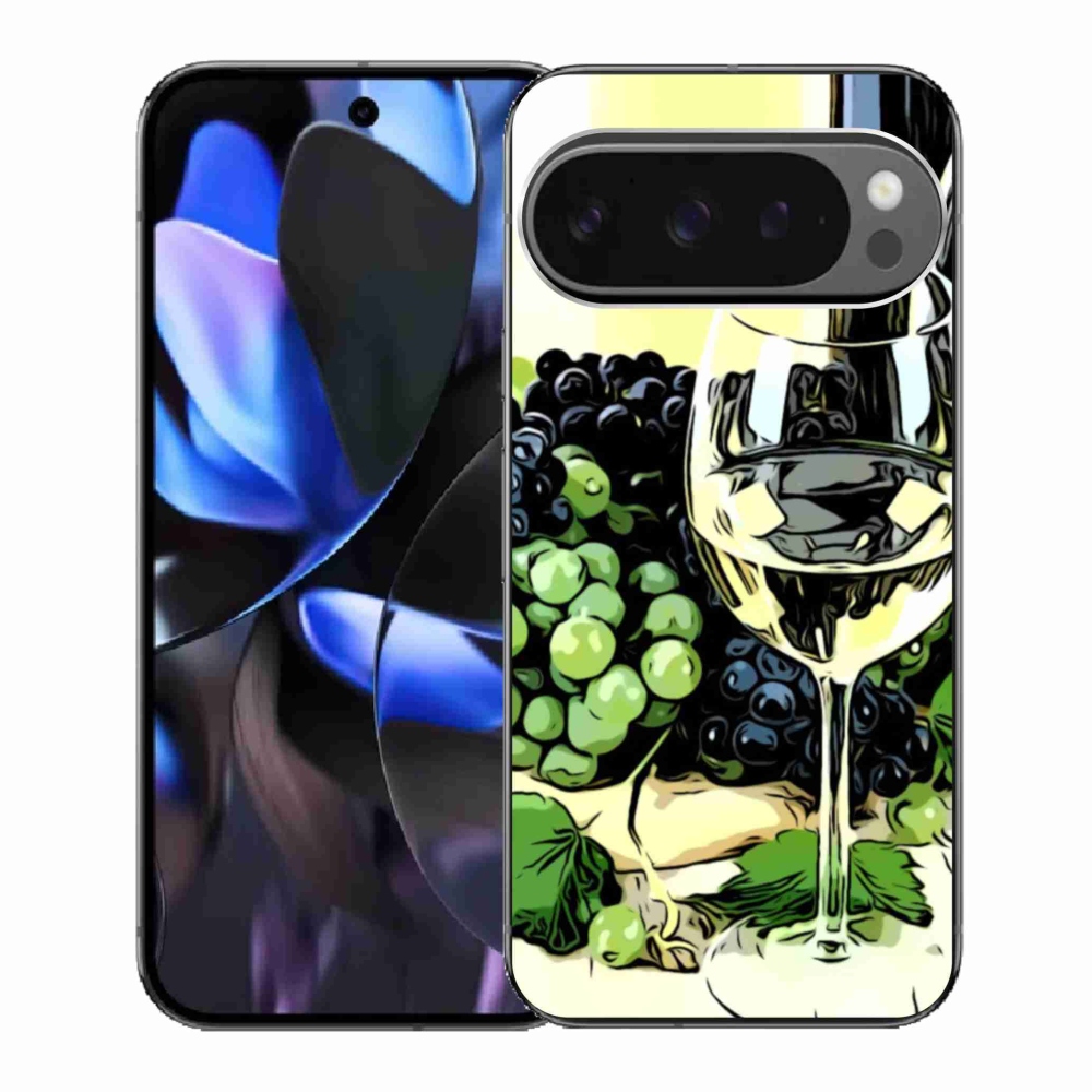 Gelový kryt mmCase na Google Pixel 9 Pro - sklenka vína