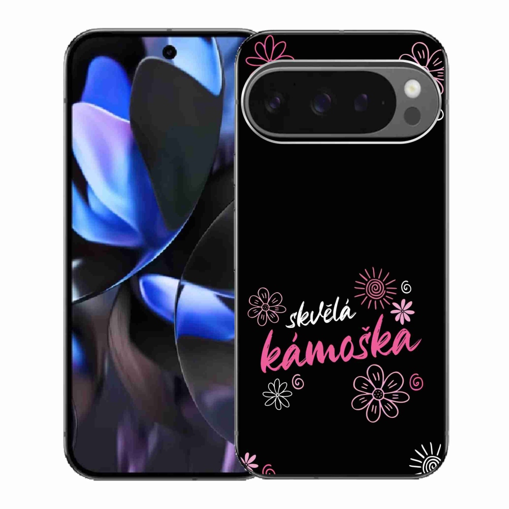 Gelový kryt mmCase na Google Pixel 9 Pro - skvělá kámoška černé pozadí