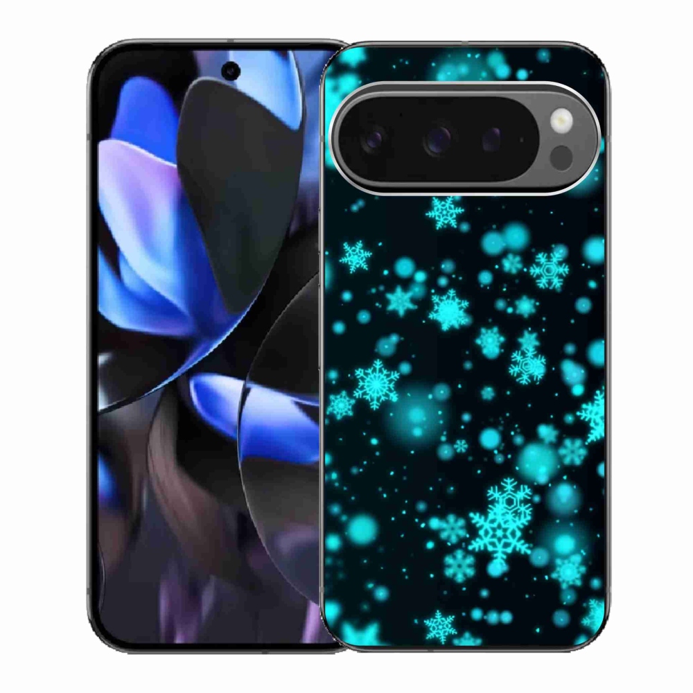 Gelový kryt mmCase na Google Pixel 9 Pro - sněhové vločky 1