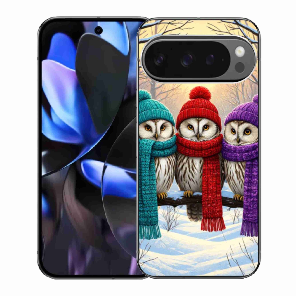 Gelový kryt mmCase na Google Pixel 9 Pro - soví přátelé