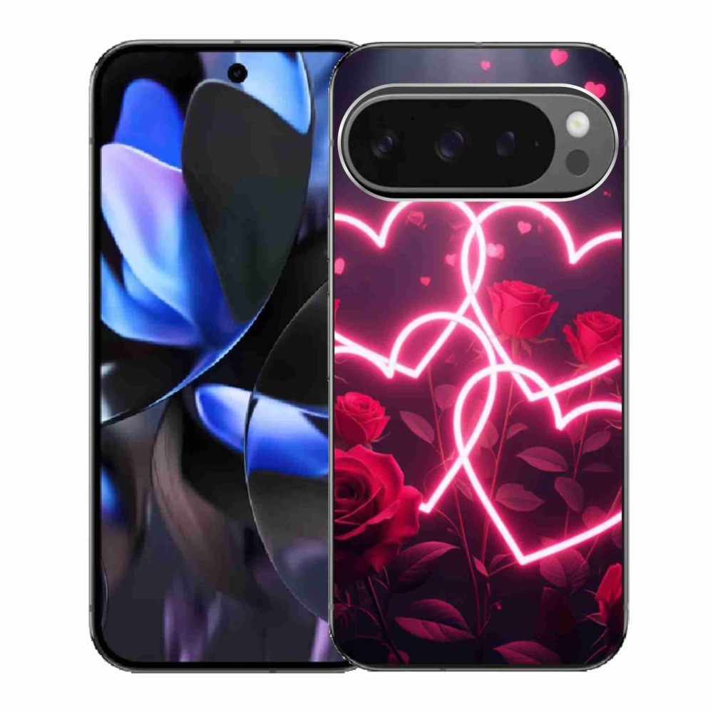 Gelový kryt mmCase na Google Pixel 9 Pro - srdce lásky