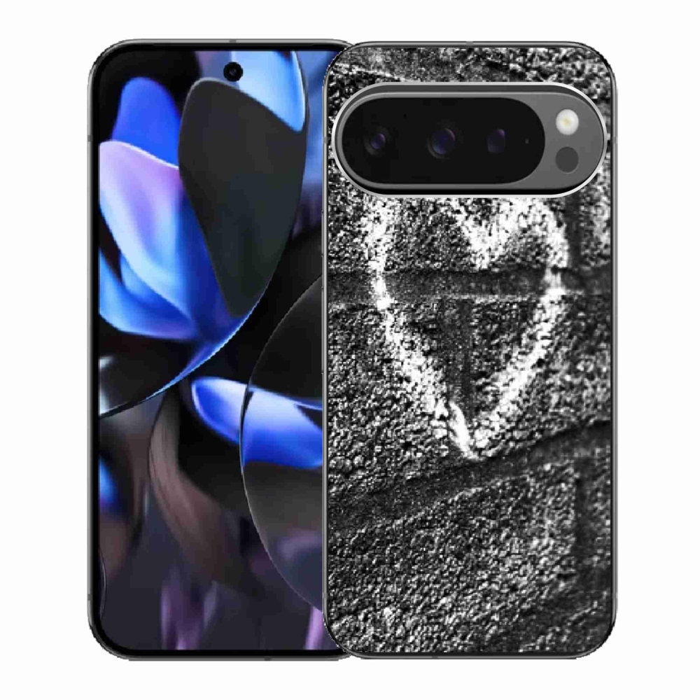 Gelový kryt mmCase na Google Pixel 9 Pro - srdce na zdi