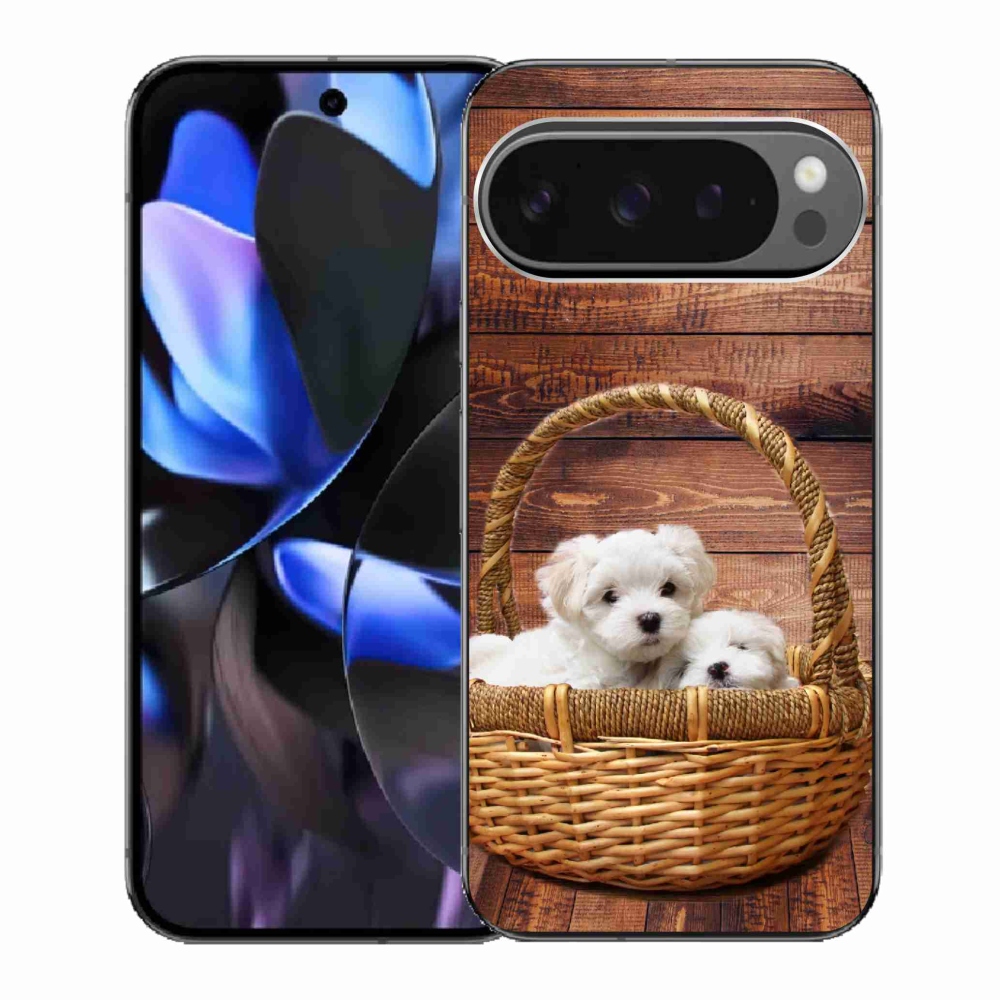 Gelový kryt mmCase na Google Pixel 9 Pro - štěňátka
