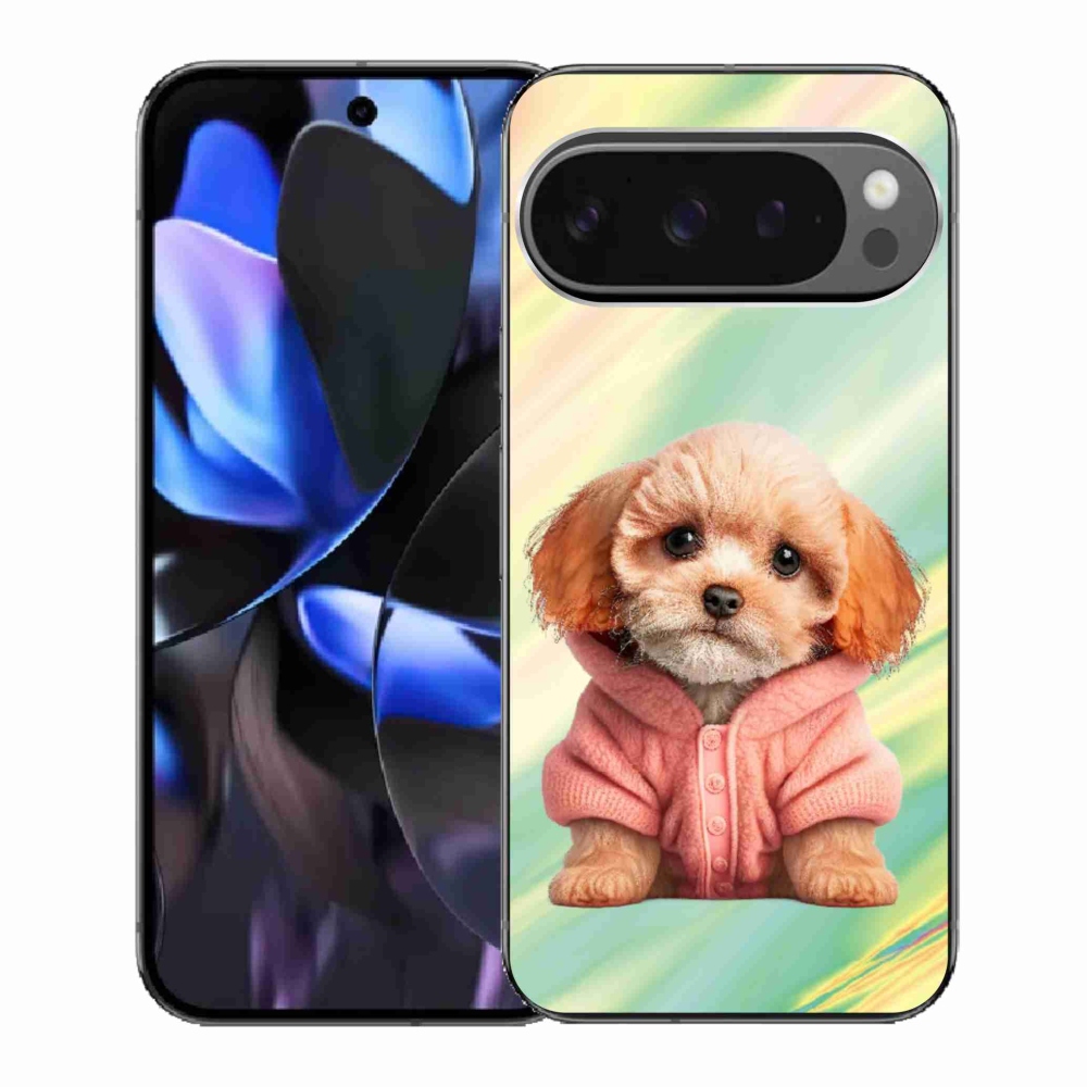 Gelový kryt mmCase na Google Pixel 9 Pro - štěně ve svetru