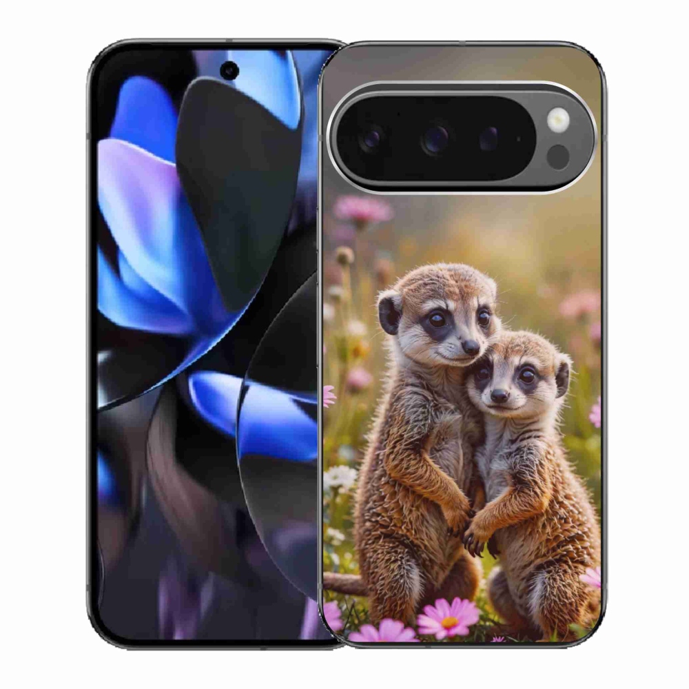 Gelový kryt mmCase na Google Pixel 9 Pro - surikatí duo