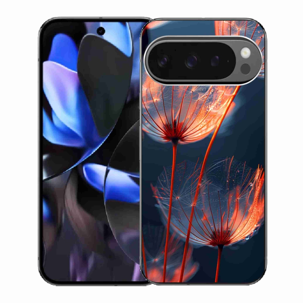 Gelový kryt mmCase na Google Pixel 9 Pro - světélkující chmýří