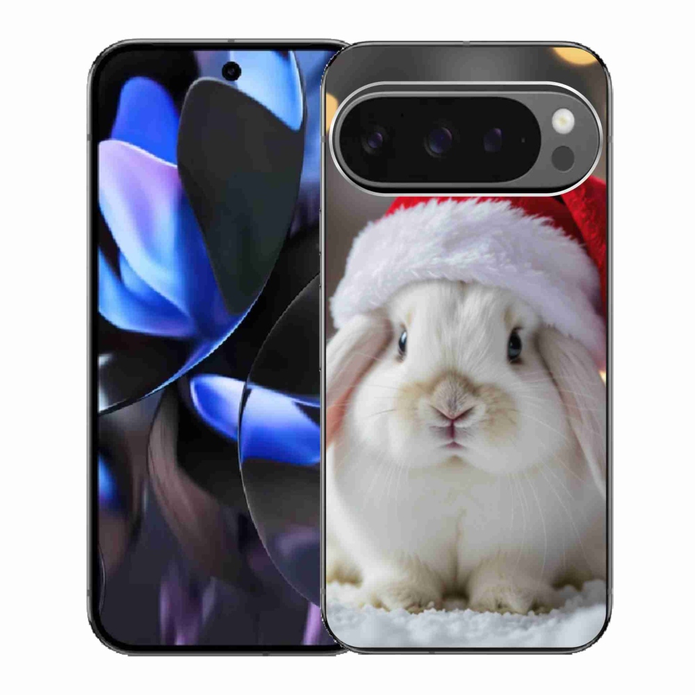 Gelový kryt mmCase na Google Pixel 9 Pro - vánoční králík