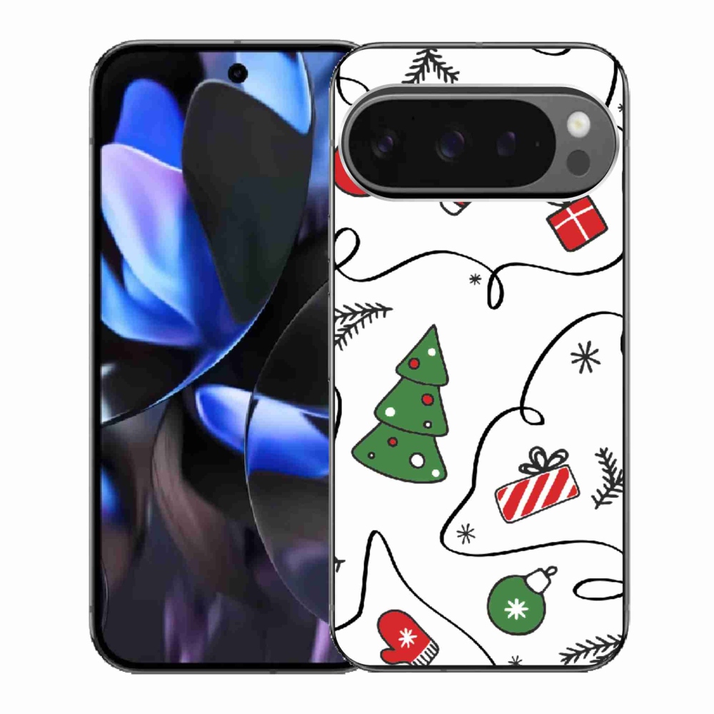 Gelový kryt mmCase na Google Pixel 9 Pro - vánoční motivy