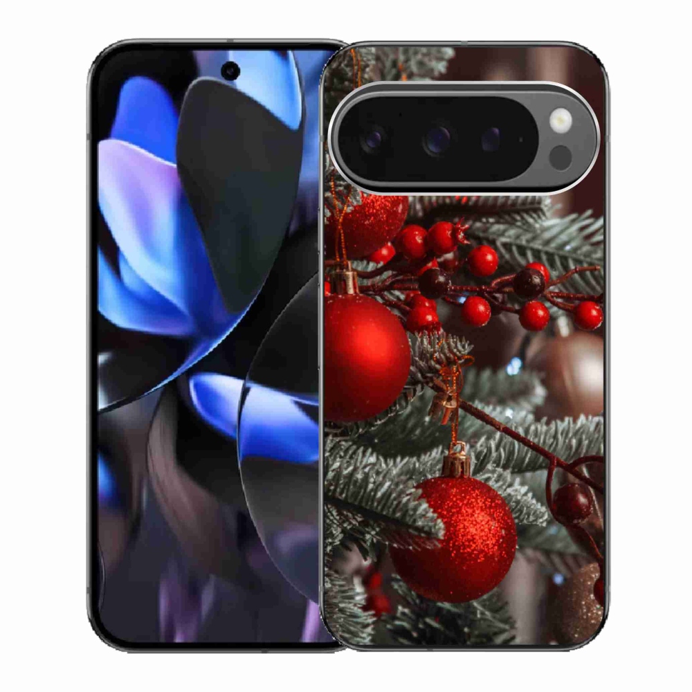 Gelový kryt mmCase na Google Pixel 9 Pro - vánoční ozdoby 2