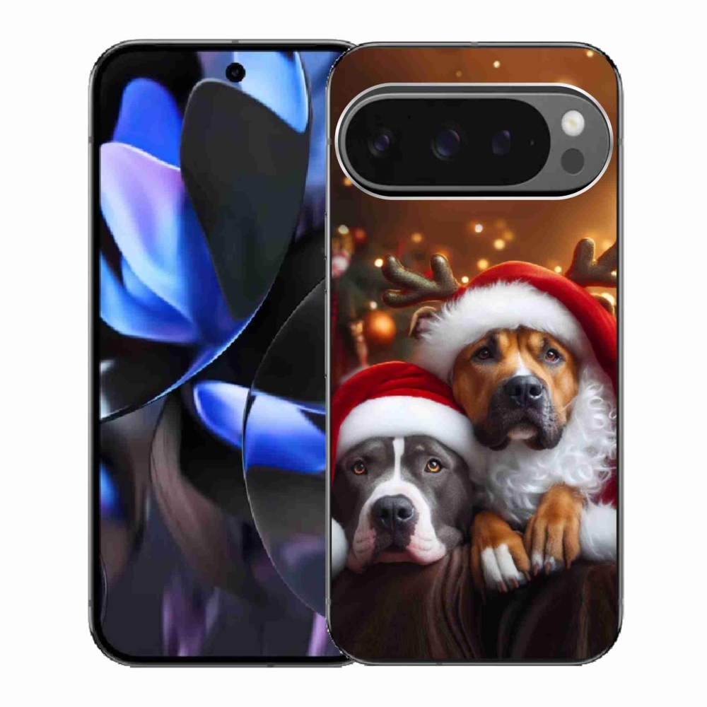 Gelový kryt mmCase na Google Pixel 9 Pro - vánoční psi
