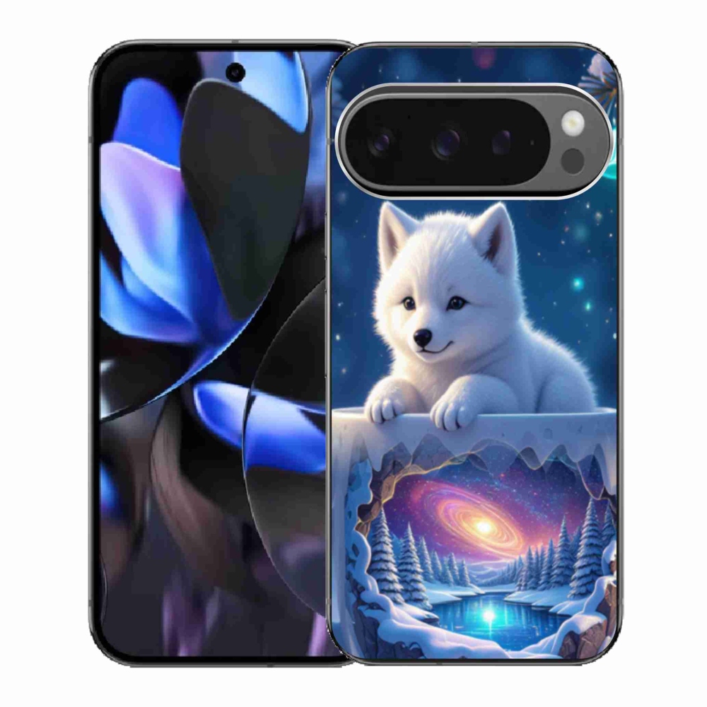Gelový kryt mmCase na Google Pixel 9 Pro - vánoční štěně