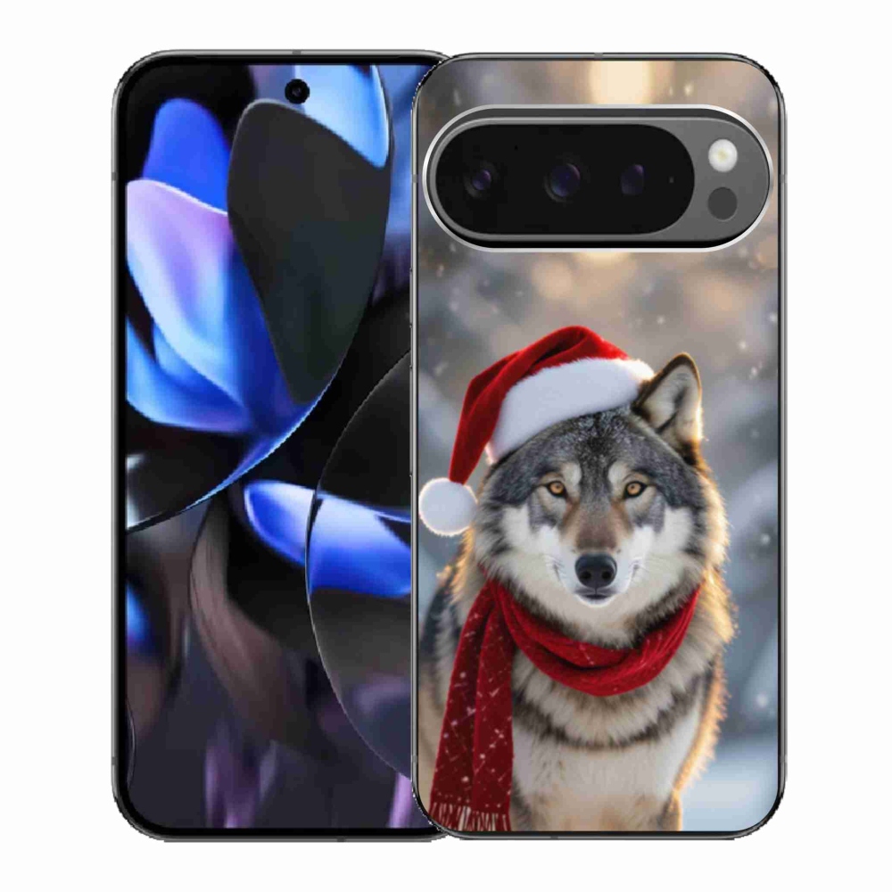Gelový kryt mmCase na Google Pixel 9 Pro - vánoční vlk