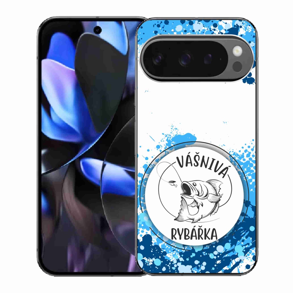 Gelový kryt mmCase na Google Pixel 9 Pro - vášnivá rybářka bílé pozadí