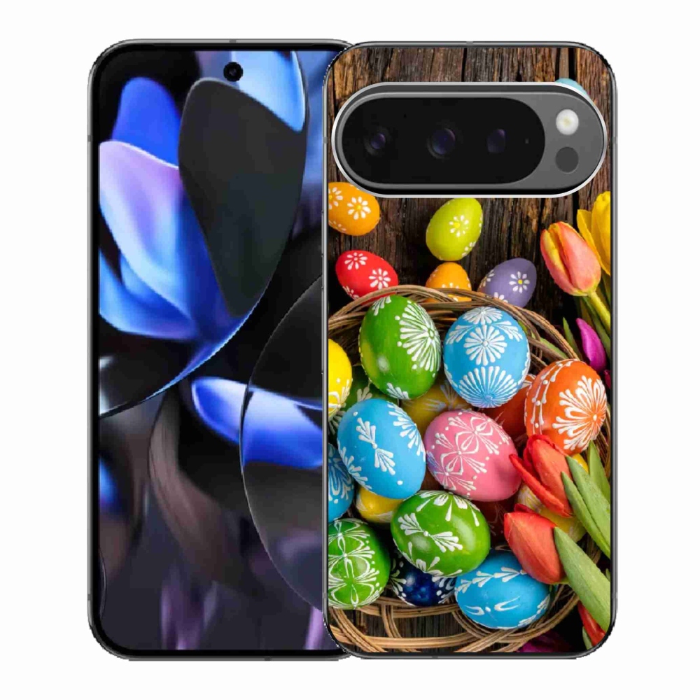 Gelový kryt mmCase na Google Pixel 9 Pro - velikonoční vajíčka