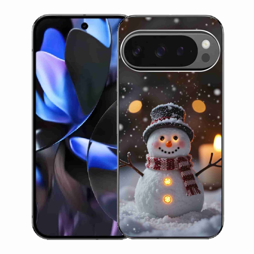 Gelový kryt mmCase na Google Pixel 9 Pro - veselý sněhulák