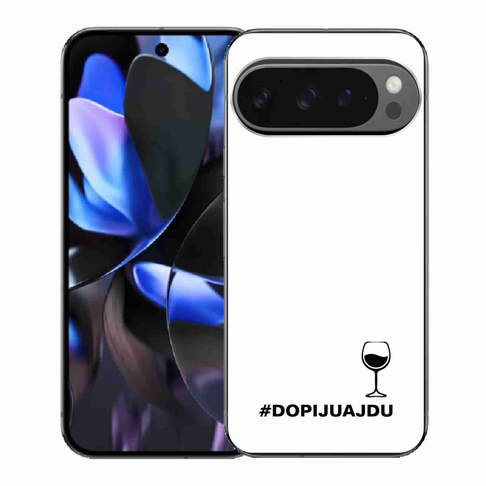 Gelový kryt mmCase na Google Pixel 9 Pro - vinný motiv bílé pozadí