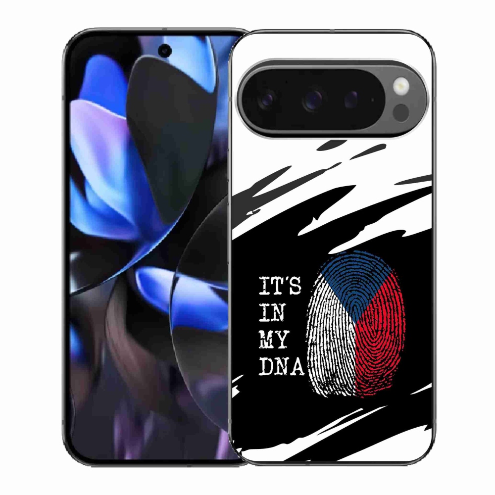 Gelový kryt mmCase na Google Pixel 9 Pro - vlajka otisk prstu černobílé pozadí