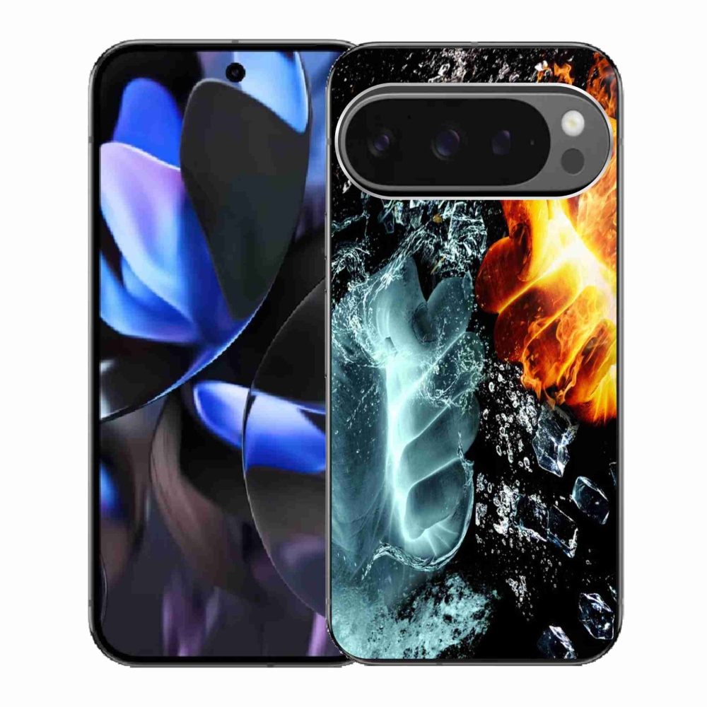 Gelový kryt mmCase na Google Pixel 9 Pro - voda a oheň