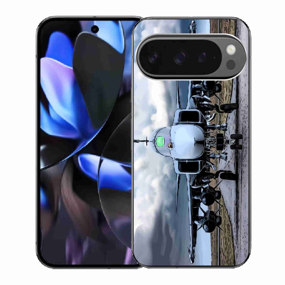 Gelový kryt mmCase na Google Pixel 9 Pro - vojenské letadlo