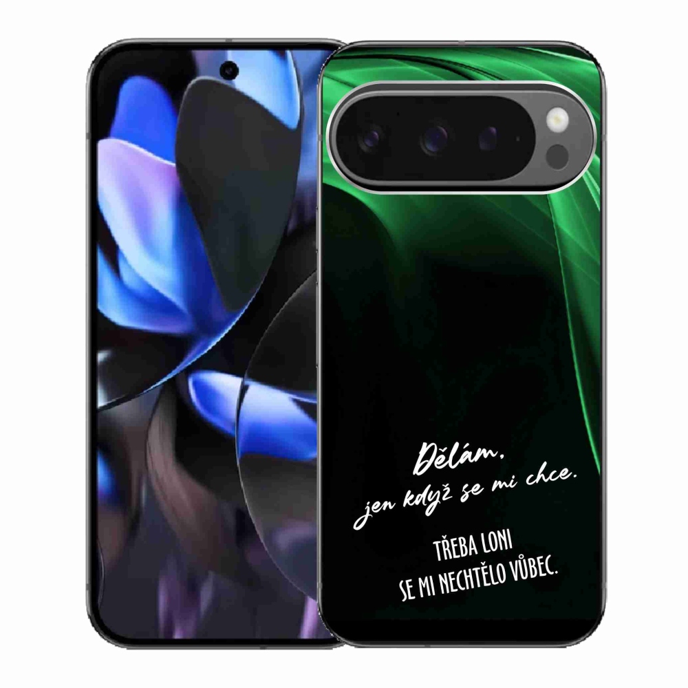 Gelový kryt mmCase na Google Pixel 9 Pro - vtipný text 12 černé pozadí