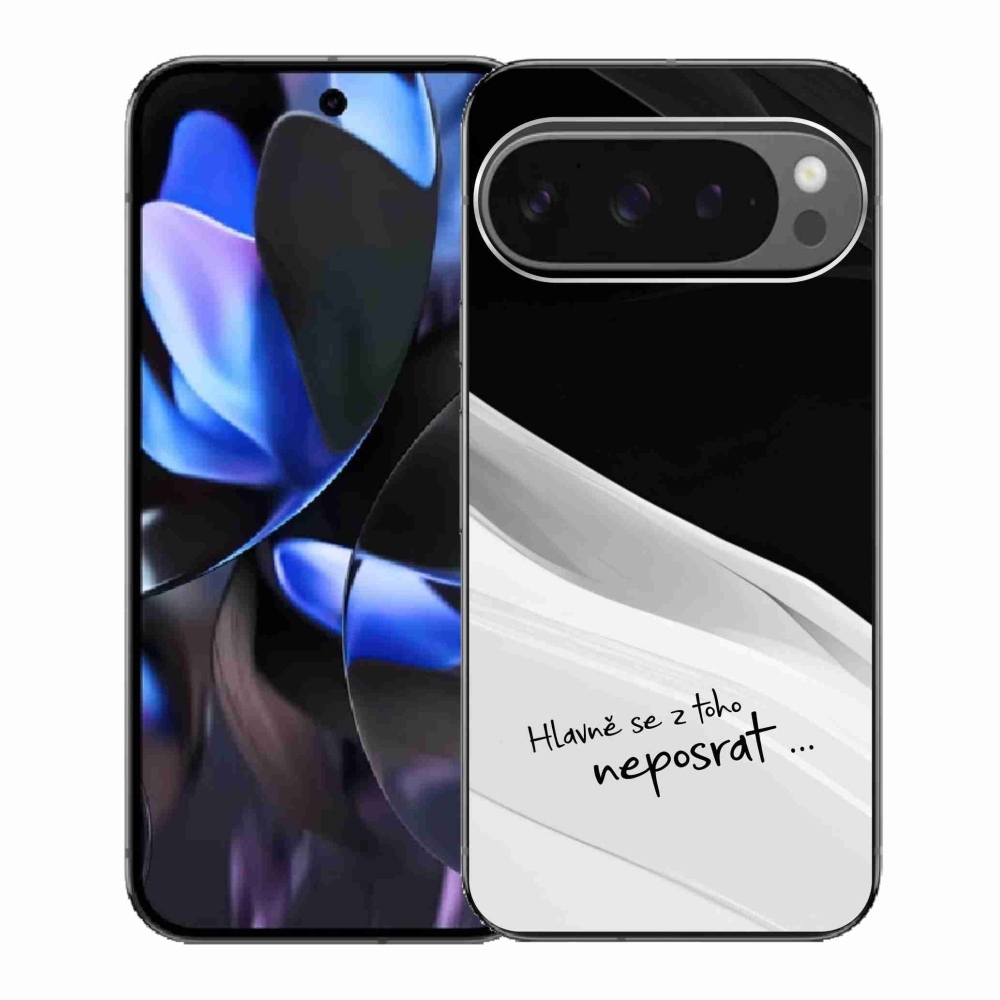 Gelový kryt mmCase na Google Pixel 9 Pro - vtipný text 13 bíločerné pozadí