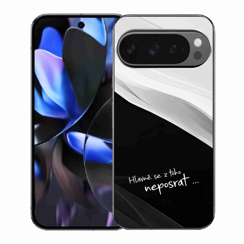 Gelový kryt mmCase na Google Pixel 9 Pro - vtipný text 13 černobílé pozadí