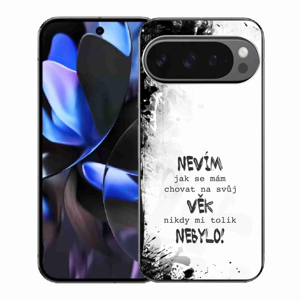 Gelový kryt mmCase na Google Pixel 9 Pro - vtipný text 14 bílé pozadí