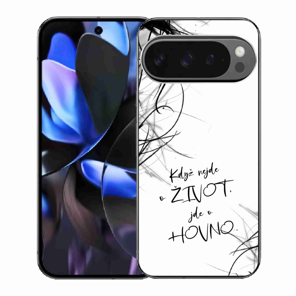 Gelový kryt mmCase na Google Pixel 9 Pro - vtipný text 16 bílé pozadí