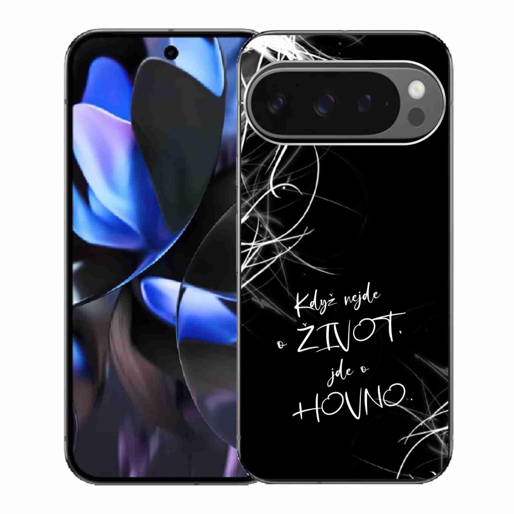Gelový kryt mmCase na Google Pixel 9 Pro - vtipný text 16 černé pozadí