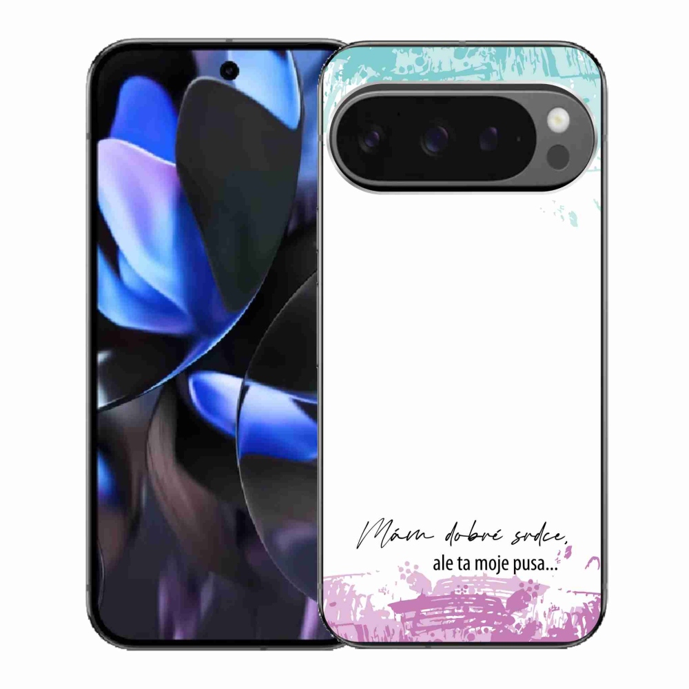 Gelový kryt mmCase na Google Pixel 9 Pro - vtipný text 3 bílé pozadí