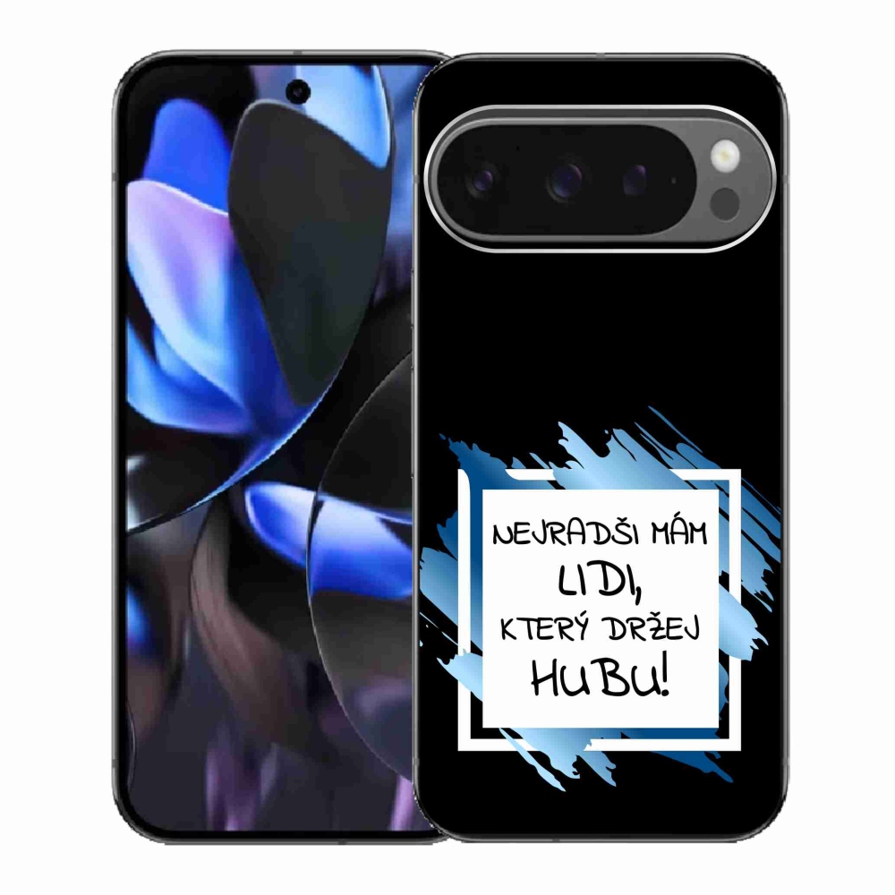 Gelový kryt mmCase na Google Pixel 9 Pro - vtipný text 7 bíločerné pozadí