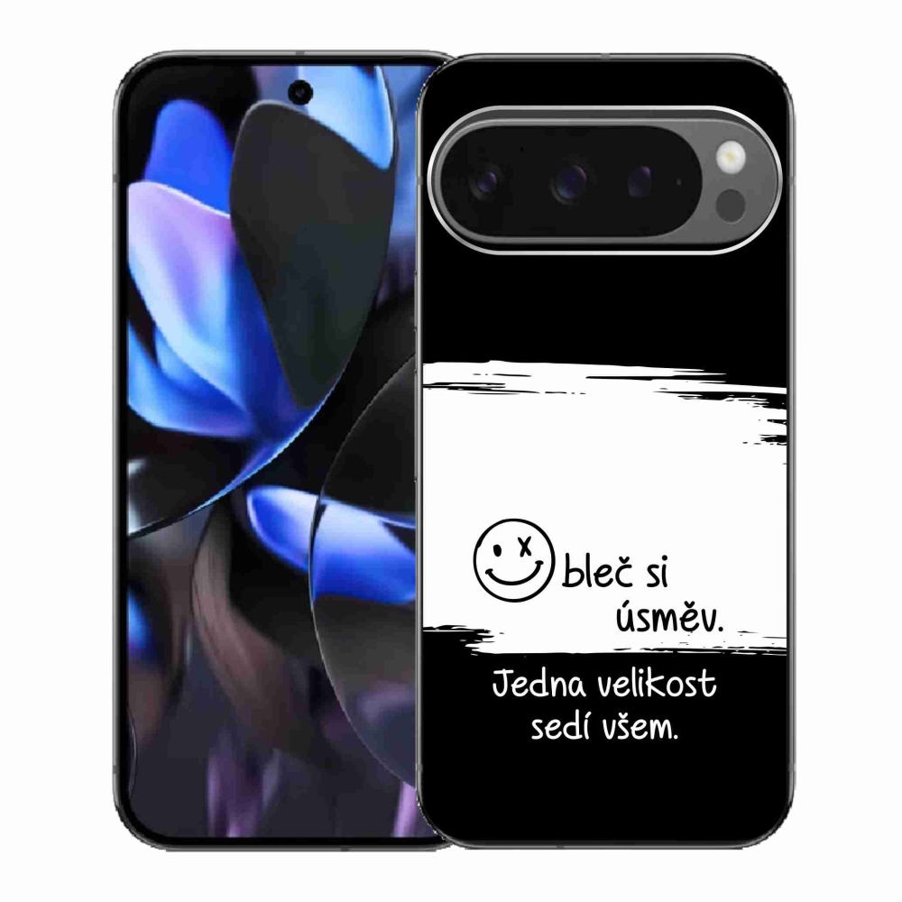Gelový kryt mmCase na Google Pixel 9 Pro - vtipný text 8 bíločerné pozadí