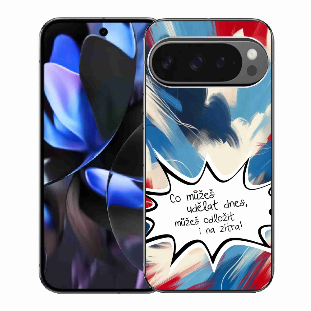 Gelový kryt mmCase na Google Pixel 9 Pro - vtipný text 9 bílé pozadí