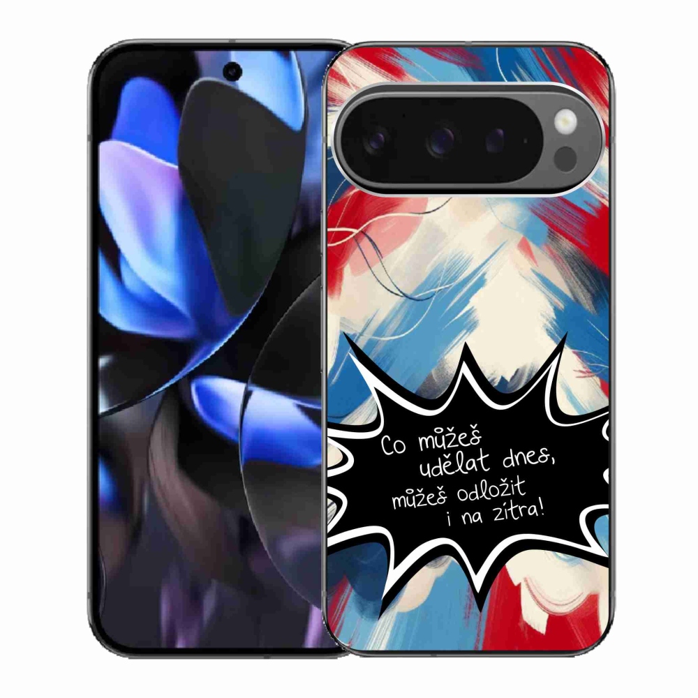 Gelový kryt mmCase na Google Pixel 9 Pro - vtipný text 9 černé pozadí