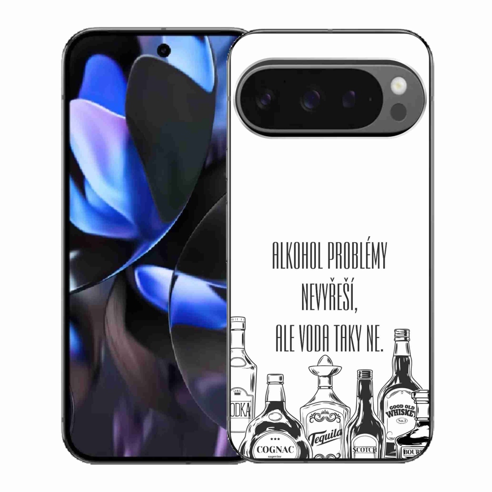 Gelový kryt mmCase na Google Pixel 9 Pro - vtipný text bílé pozadí