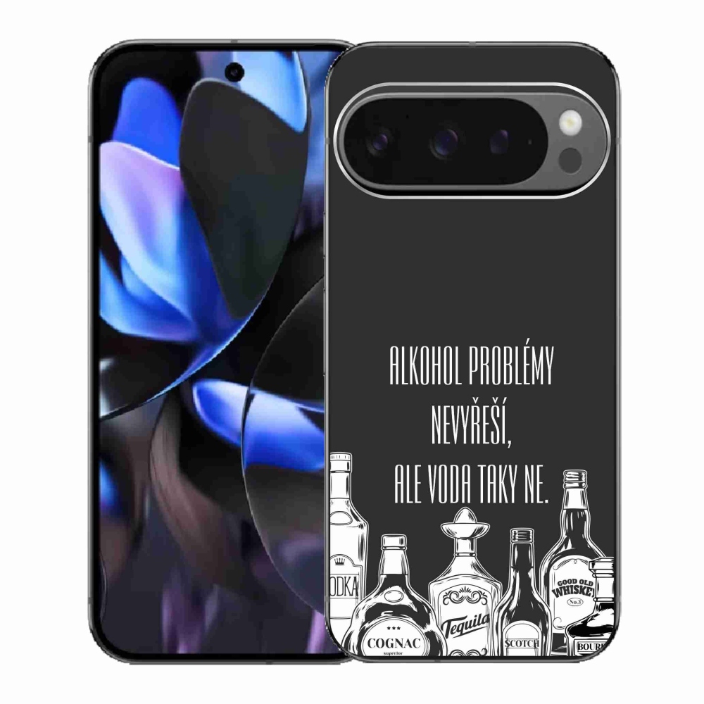 Gelový kryt mmCase na Google Pixel 9 Pro - vtipný text černé pozadí