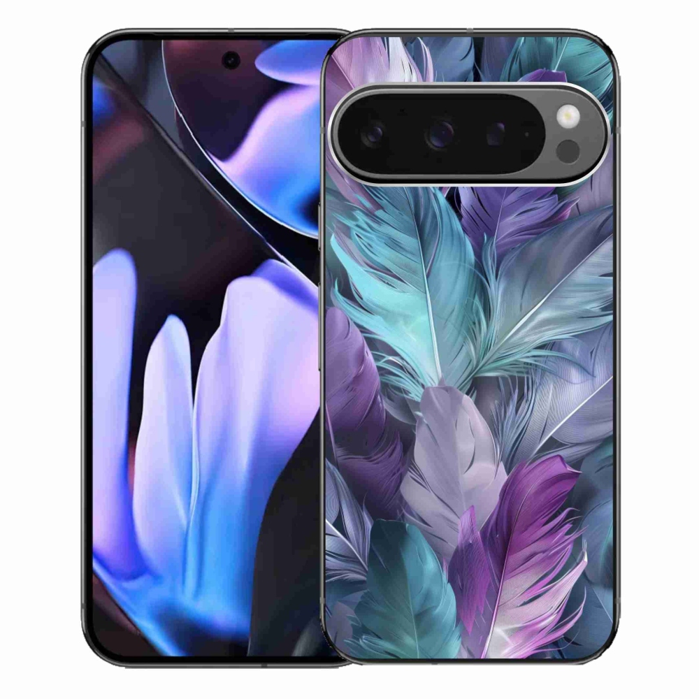 Gelový kryt mmCase na Google Pixel 9 Pro XL - barevné peří 2