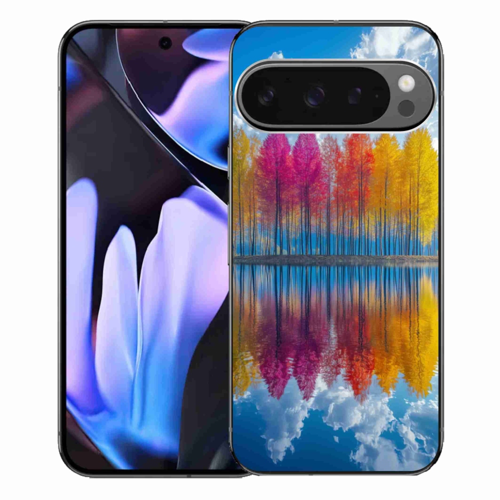 Gelový kryt mmCase na Google Pixel 9 Pro XL - barevné stromy