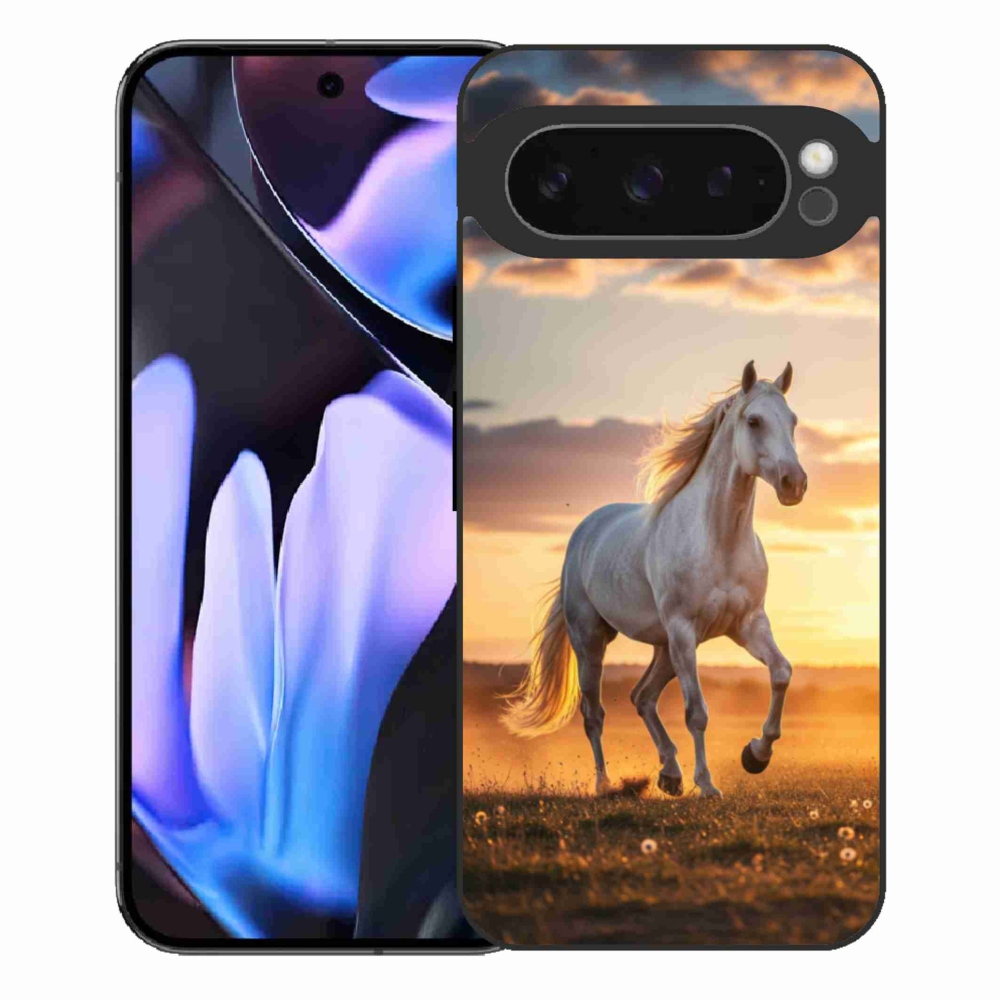 Gelový kryt mmCase na Google Pixel 9 Pro XL - běžící bílý kůň 2