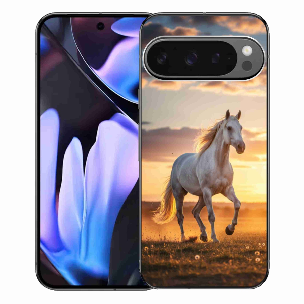 Gelový kryt mmCase na Google Pixel 9 Pro XL - běžící bílý kůň 2