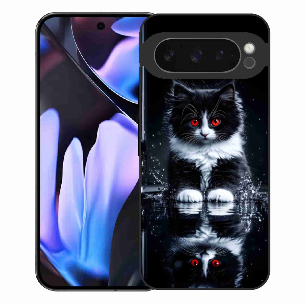 Gelový kryt mmCase na Google Pixel 9 Pro XL - černobílé kotě