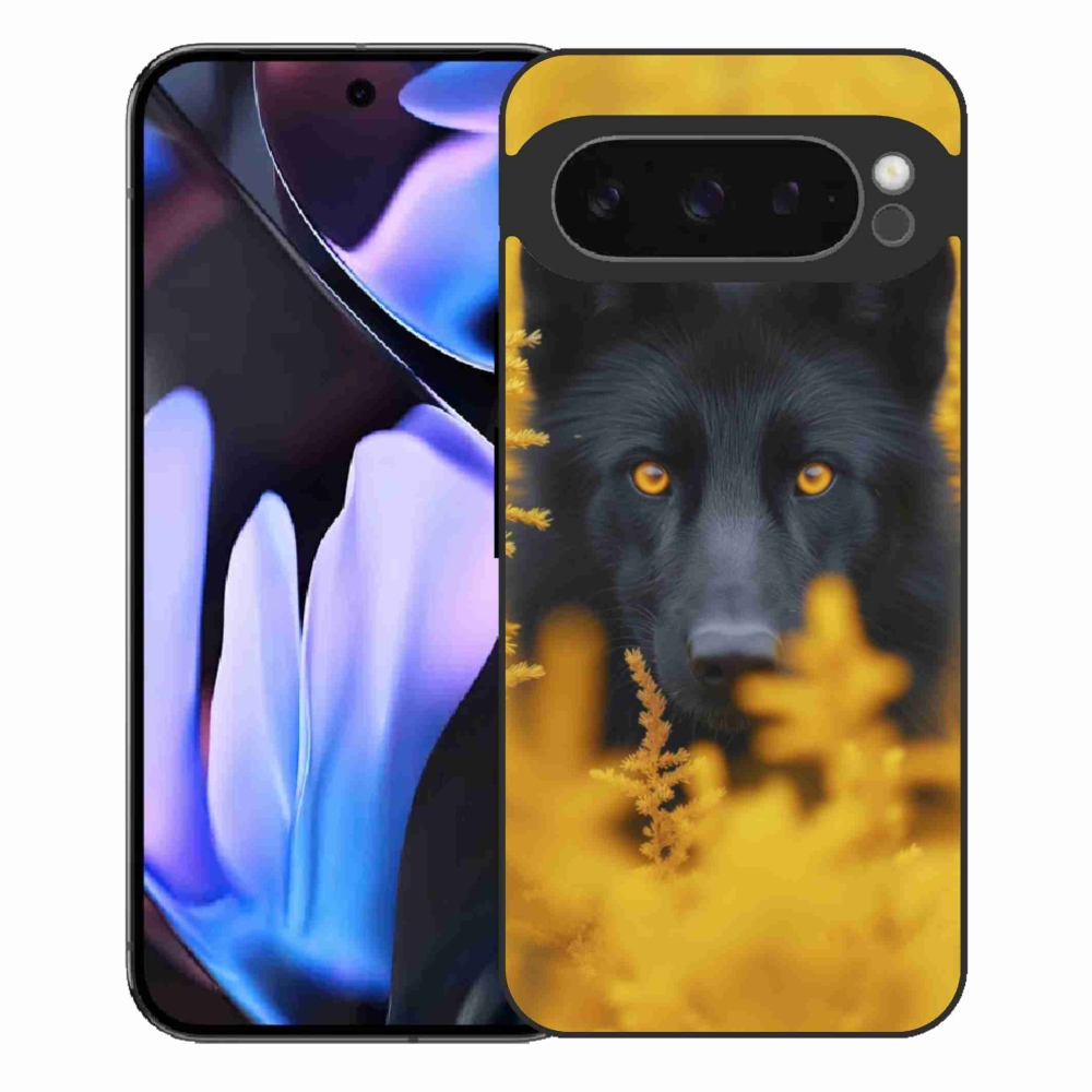 Gelový kryt mmCase na Google Pixel 9 Pro XL - černý vlk 2