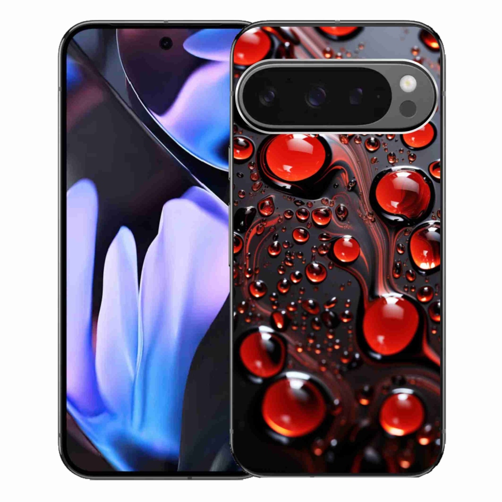 Gelový kryt mmCase na Google Pixel 9 Pro XL - červené kapky 2