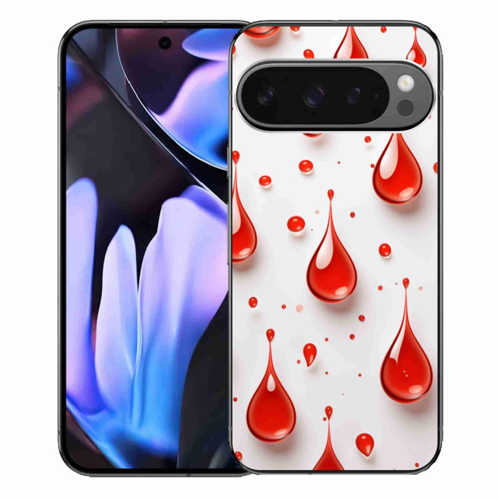 Gelový kryt mmCase na Google Pixel 9 Pro XL - červené kapky